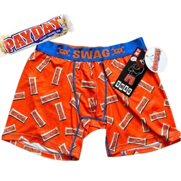 SWAG X HERSEY PAYDAY BAR Candy Boxer Briefs 🍫 Medium - BRAND NEW WITH TAGS - Picture 2 of 9